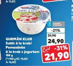 Kaufland Pomazánka á la krab s jogurtem nabídka