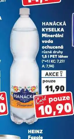Kaufland Hanácká kyselka ochucená nabídka