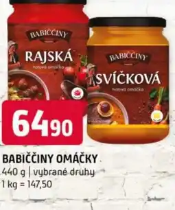 Terno Babiččiny omáčky nabídka
