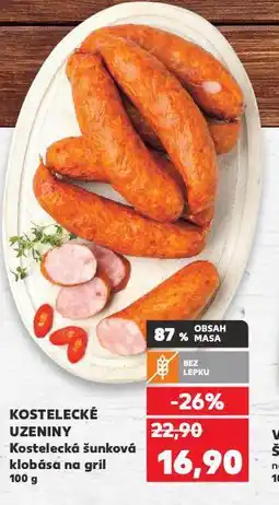 Kaufland Kostelecká šunková klobása na gril nabídka