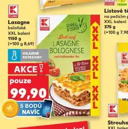 Kaufland Lasagne boloňské nabídka