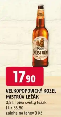 Terno Velkopopovický kozel mistrův ležák nabídka