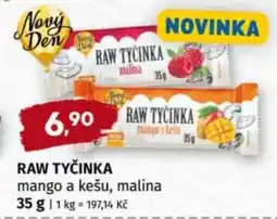 Terno Raw tyčinka mango a kešu, malina nabídka