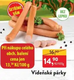 MP Krásno Vídeňské párky nabídka