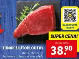 Lidl TUŇÁK ŽLUTOPLOUTVÝ, cena za 100 g nabídka