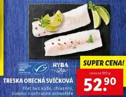 Lidl TRESKA OBECNÁ SVÍČKOVÁ, cena za 100 g nabídka