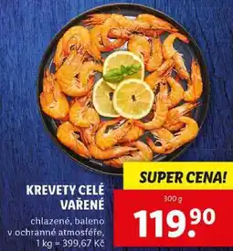 Lidl KREVETY CELÉ VAŘENÉ, 300 g nabídka
