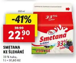 Lidl SMETANA KE ŠLEHÁNÍ, 250 ml nabídka
