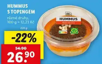 Lidl HUMMUS S TOPINGEM, 220 g nabídka