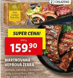Lidl MARINOVANÁ VEPŘOVÁ ŽEBRA, 600 g nabídka