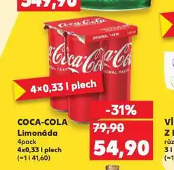 Kaufland Coca cola 4x 0,33 l nabídka