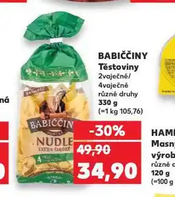 Kaufland Babiččiny těstoviny nabídka
