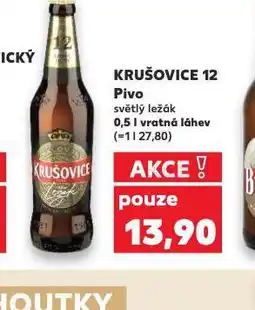 Kaufland Pivo krušovice 12 královský ležák nabídka