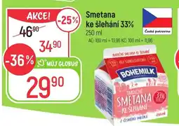 Globus Smetana ke šlehání 33% nabídka