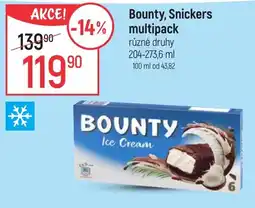Globus Bounty, Snickers multipack nabídka