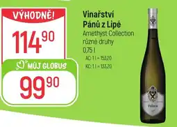 Globus Vinařství Pánů z Lipé nabídka