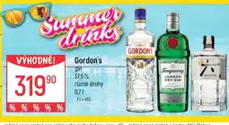 Globus GORDON'S Gin nabídka