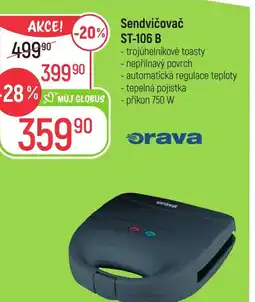 Globus Sendvičovač ST-106 B nabídka