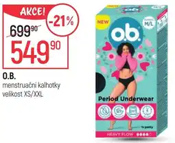 Globus O.B. menstruační kalhotky nabídka