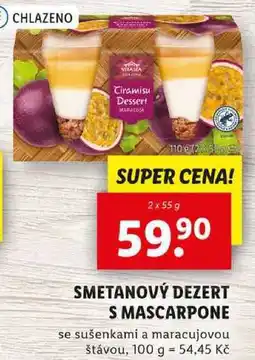 Lidl SMETANOVÝ DEZERT S MASCARPONE, 2x 55 g nabídka