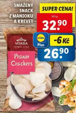 Lidl SMAŽENÝ SNACK Z MANIOKU A KREVET, 100 g nabídka