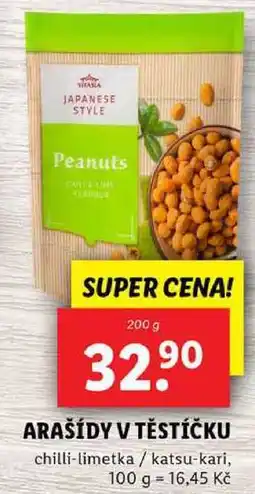 Lidl ARAŠÍDY V TĚSTÍČKU, 200 g nabídka