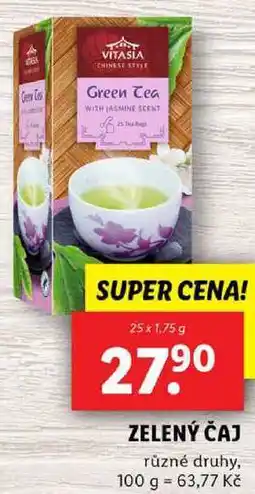 Lidl ZELENÝ ČAJ, 25x 1,75 g nabídka