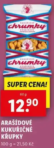 Lidl ARAŠÍDOVÉ KUKUŘIČNÉ KŘUPKY, 60 g nabídka