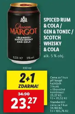 Lidl SPICED RUM & COLA/GIN & TONIC/SCOTCH WHISKY & COLA, 330 ml nabídka