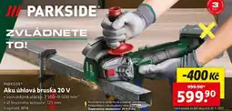 Lidl Aku úhlová bruska 20 V nabídka