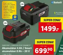 Lidl Akumulátor 4 Ah / Smart akumulátor 8 Ah - 20 V nabídka