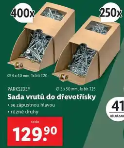 Lidl Sada vrutů do dřevotřísky nabídka