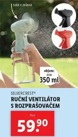Lidl RUČNÍ VENTILÁTOR S ROZPRAŠOVAČEM nabídka