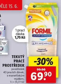 Lidl TEKUTÝ PRACÍ PROSTŘEDEK, 40 pracích dávek nabídka