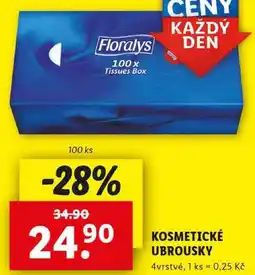 Lidl KOSMETICKÉ UBROUSKY, 100 ks nabídka