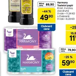 Tesco Harmony toaletní papír nabídka