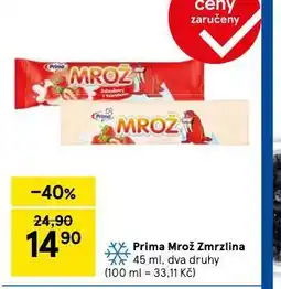 Tesco Prima mrož zmrzlina nabídka