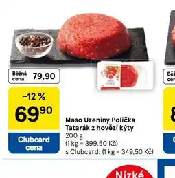 Tesco Tatarák z hovězí kýty nabídka
