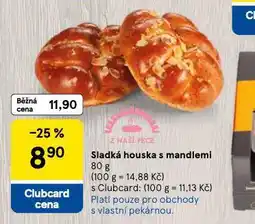 Tesco Sladká houska s mandlemi nabídka