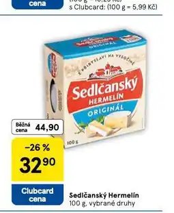 Tesco Sedlčanský hermelín nabídka