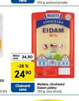 Tesco Madeta jihočeský eidam plátky nabídka