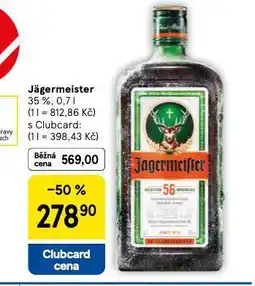 Tesco Jägermeister nabídka