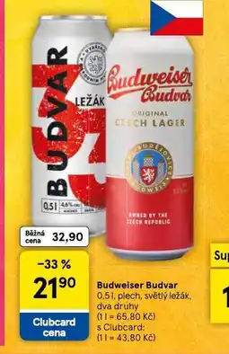 Tesco Pivo budvar 33 nabídka