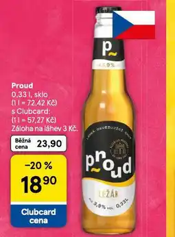 Tesco Pivo proud nabídka