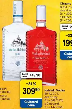 Tesco Helsinki vodka nabídka