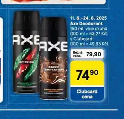 Tesco Axe deodorant nabídka
