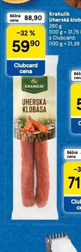 Tesco Krahulík uherská klobása nabídka