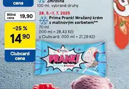 Tesco Prima prank! mražený krém nabídka