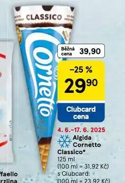 Tesco Algida cornetto classico nabídka