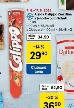 Tesco Algida calippo zmrzlina s jahodovou příchutí nabídka